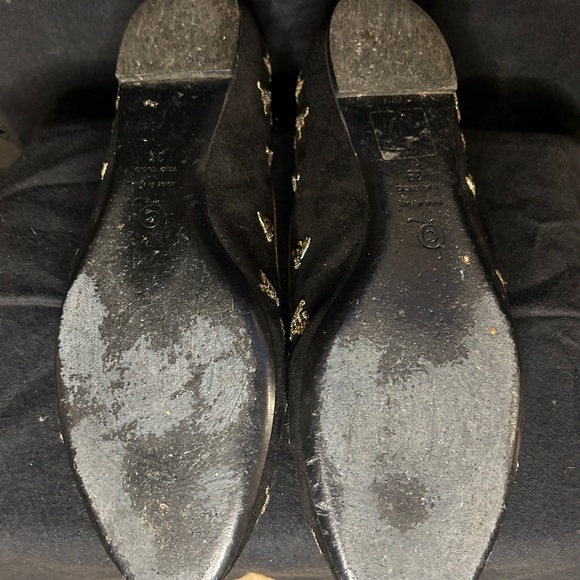 Alexander McQueen Black Flats with Gold Embellishments - Picture 5 of 6